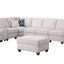 Ted - Sectional Sofa With Ottoman - Beige