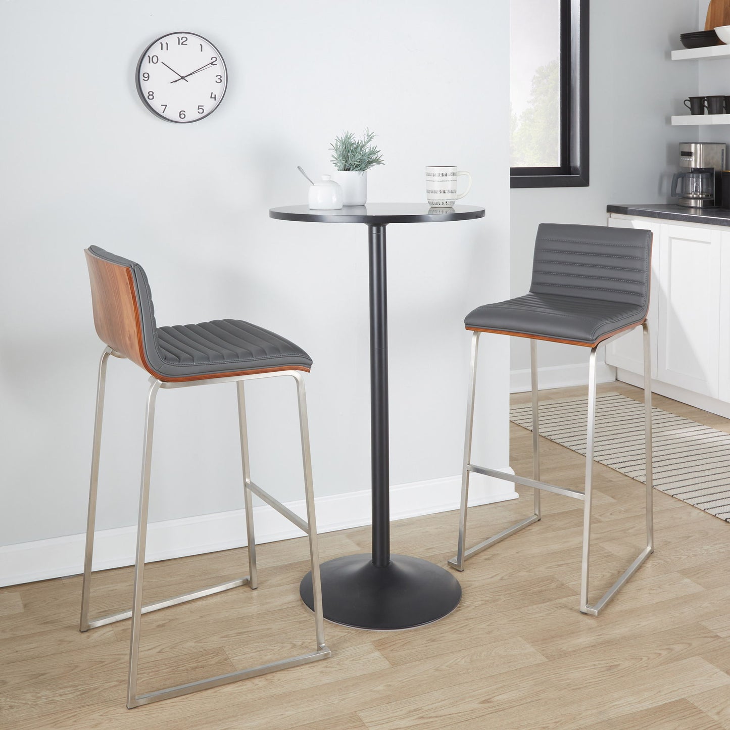 Mason Mara - Contemporary Fixed Height Barstool (Set of 2)