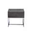 Iban - End Table - Gray Oak / Chrome