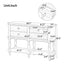Console Table With 4 Soft Close Drawers, Thick Bottom Shelf For Living Room - Natural
