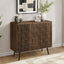 Accent Chest, Storage Cabinet With Adjustable Shelf - Walnut