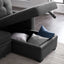 Upholstered Cushions Pull Out Sectional Sofa With Chaise