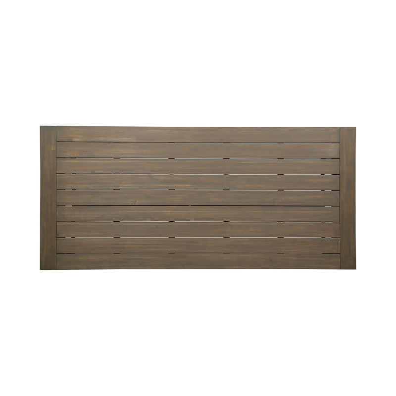 Mesa de comedor para exterior - Gris / Metal rústico