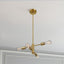 Trellis - 4 Lights Modern Gold Chandelier Vintage Pendant Fixture For Living Room - Clear / Gold