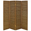 Kenabi - 4 Panel Room Divider Folding Screen - Walnut