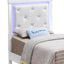 Bed With LED Light Accents Headboard