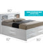 Modern Design Storage Bed With Bookcase Headboard