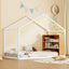 Bed House Frame With Shelves And Lights
