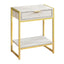 Accent Side Table, Storage Drawer, Spacious Tabletop