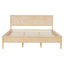 Classic Platform Bed Frame With Panel Headboard