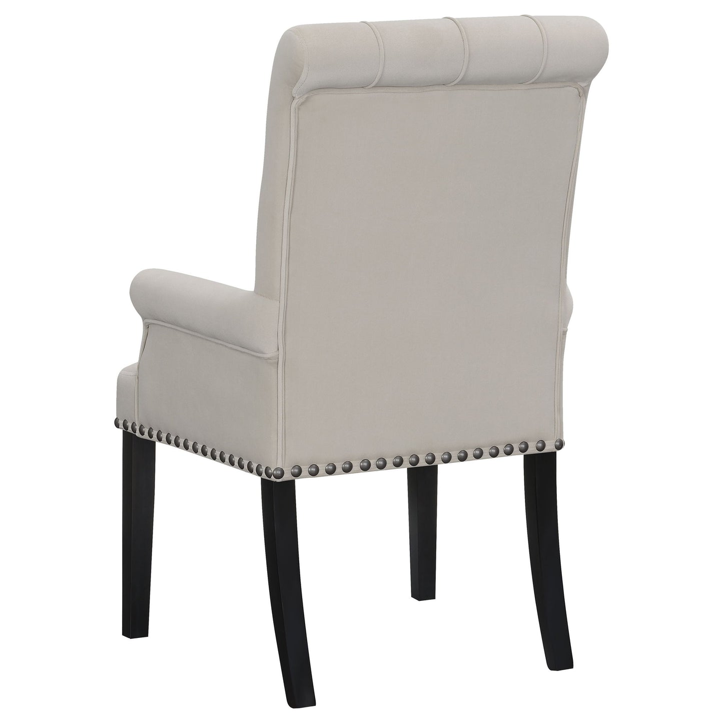 Norwich - Dining Arm Chair With Button Tufting And Rolled Top