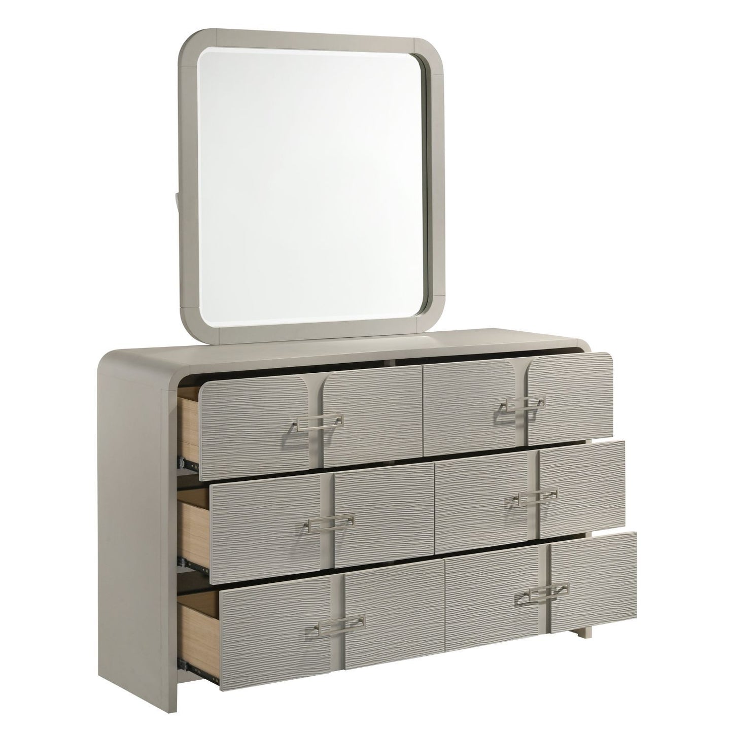 Aria - 6 Drawer Dresser - Beige