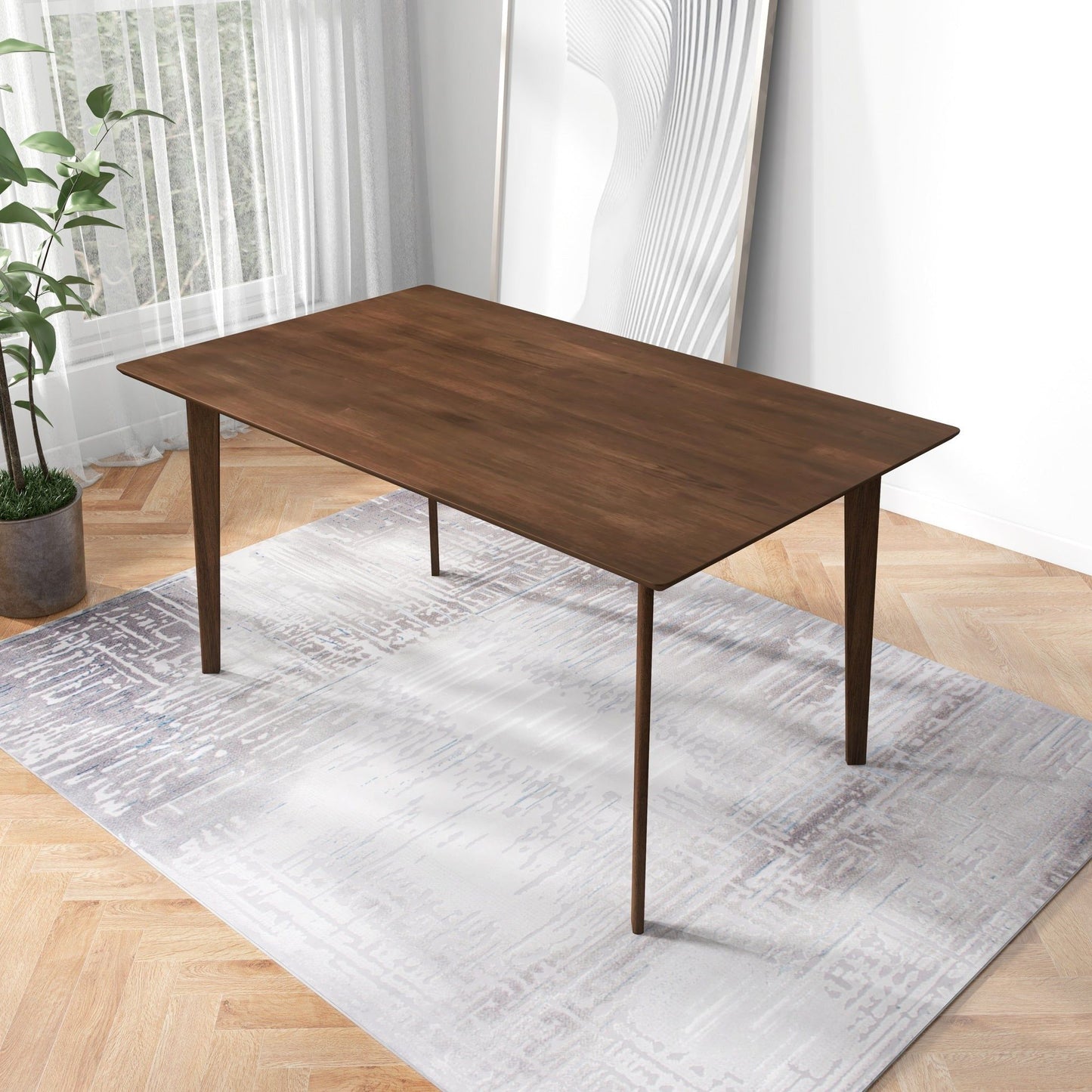 Carlos - Dining Table And 4 Side Chairs - Oak / Dark Gray