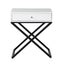 Koda - End Side Table Nightstand, Drawer And Cross Base