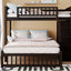 Bunk Bed With 6 Drawers And Flexible Shelves, Bottom Bed With Wheels