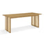 Dining Table With Rattan Accents