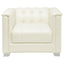 Earline - Upholstered Track Arm Accent Chair - White