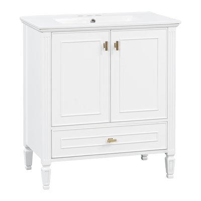 Freestanding Vanity With 1 Drawer & 2 Soft Close Doors With Door Mounted Storage