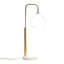 Bedside Table Lamp With Globe Lampshade - White