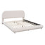 Upholstered Platform Bed With Thick Solid Frame And Stylish Curve-Shaped Design