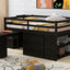 Loft Bed With Retractable Writing Desk And 3 Drawers With Storage Stairs And Shelves