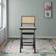 Keira - Bar Stool (Set of 2) - Black / Rattan