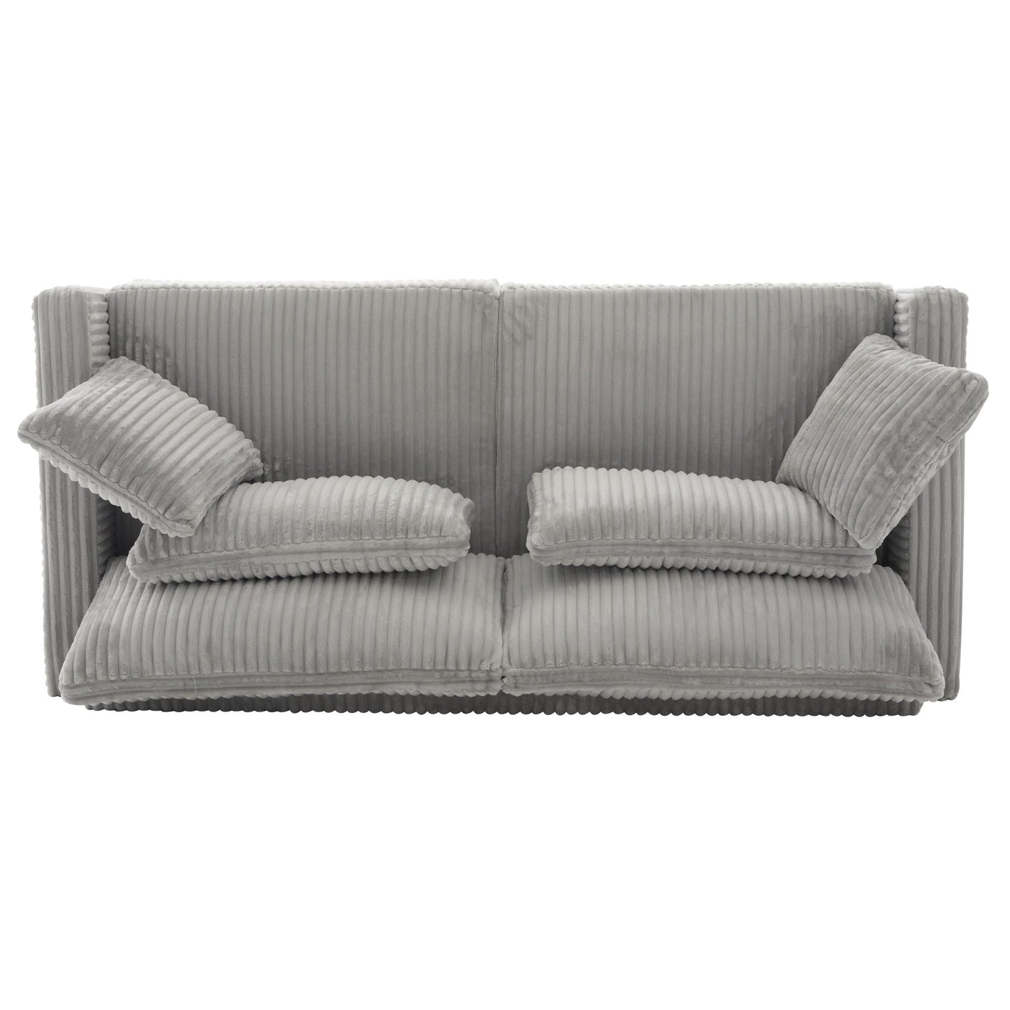 Modern Loveseat Sofa With 4 Pillows