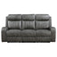 Forrest - Motion Reclining Sofa Comfort With Elegant Tufting And Wide Track Arms - Gray