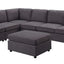 Cassia - 7 Seat Reversible Modular Sectional Sofa With Ottoman