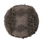 Roja - Handcrafted Wool & Cotton Foot Stool With Eucalyptus Wood Frame - Dark Brown