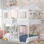 Bunk Bed With Roof, Window, Guardrail, Ladder