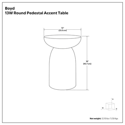 Boyd - Accent Table - White Wash
