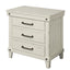 3 Drawer Elegant Nightstand - White