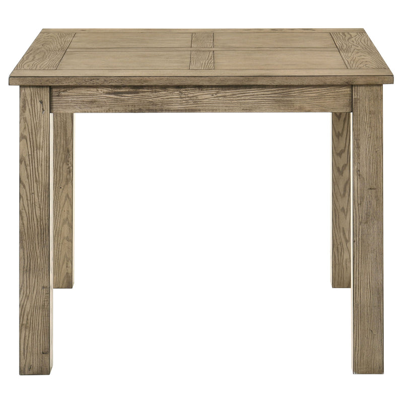 Cressley - 5 Piece Counter Height Dining Set With Ladder Back Chairs - Light Oak