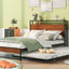 Platform Bed Frame With Trundle, USB Ports And Slat Support, No Box Spring Needed
