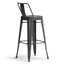 Rayne - Curved Back Metal Stool (Set of 2)