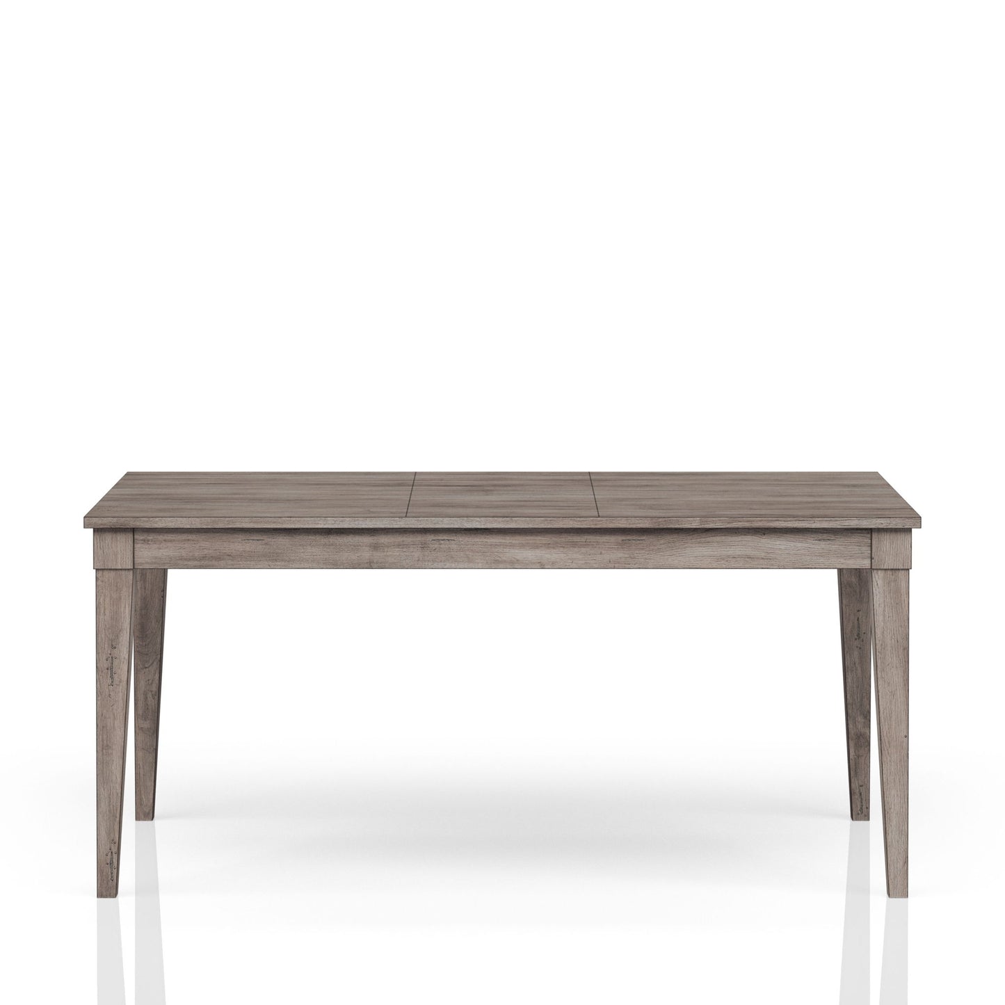 Rustic Dining Table 2 Storage Drawers And Leaf - Gray