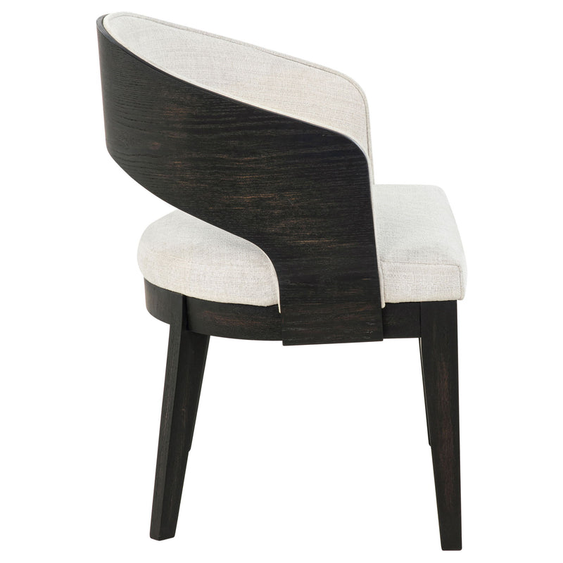 Bangor - Upholstered Dining Arm Chair (Set of 2) - Black / Cream