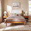 Platform Bed Frame With Upholstered Headboard, Slat Support