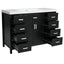Bathroom Vanity With Sink, 2 Doors 8 Drawers, Soft Close System, Classic Design