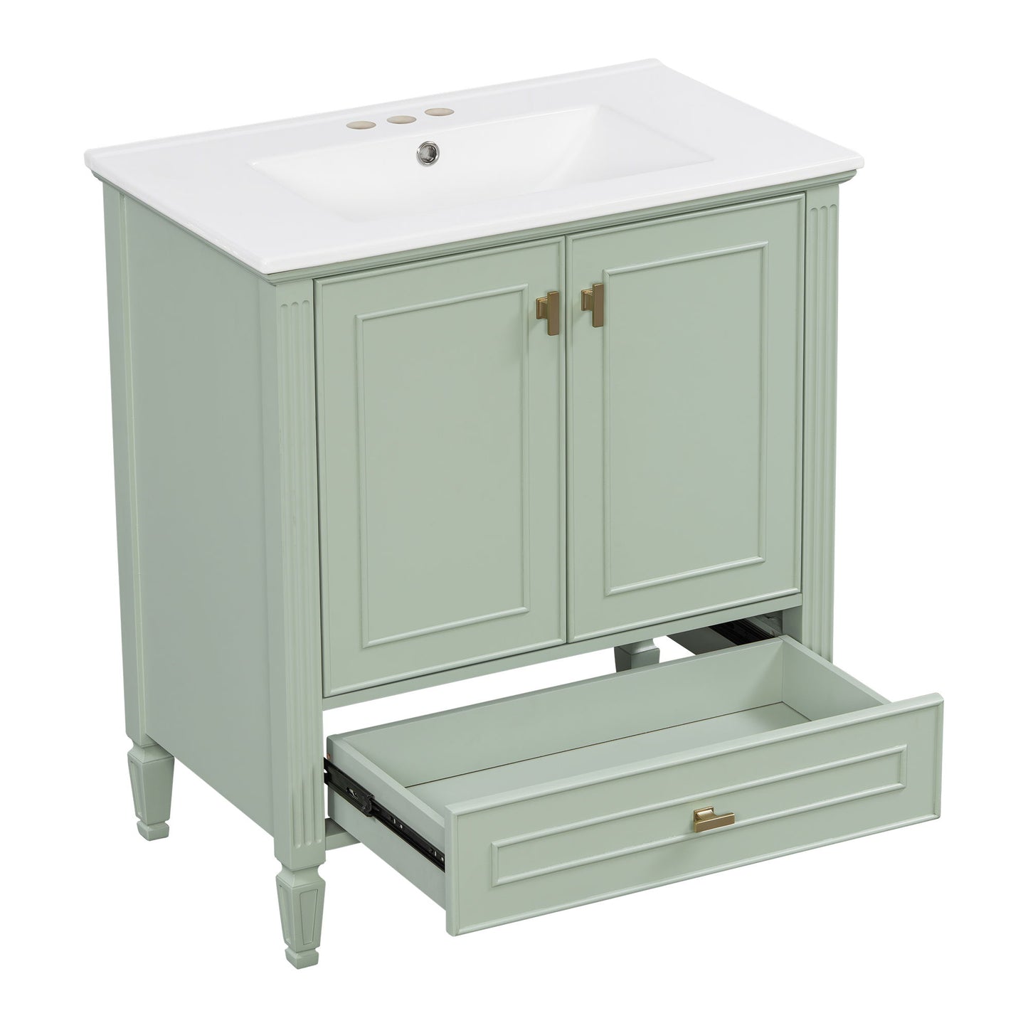 Freestanding Vanity With 1 Drawer & 2 Soft Close Doors With Door Mounted Storage