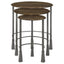 3 Piece Nesting Table Set - Brown