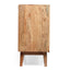 Boho Handcrafted 3 Door Sideboard, Carved Texture & Artisanal Charm - Natural