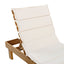 Chaise Lounge With Multi Fold Cushion, 3 Position Adjustable Backrest For Patio - Beige / Teak