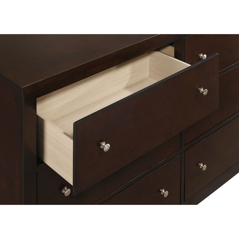 Lakewood - 6 Drawer Dresser With Mirror - Cappuccino