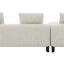 Mardi - Tweed Sectional Sofa With 3 Pillows - Maroon / Beige