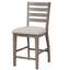 Counter Side Dining Stool With Ladder Back (Set of 2) - Gray