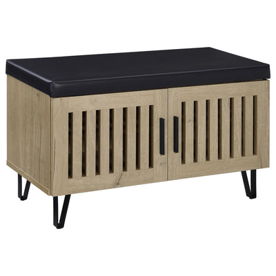 Clackamas - 2 Door Storage Bench With Padded Seat