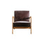 Open Framed Armchair With Cushioning Brown - Dark Brown