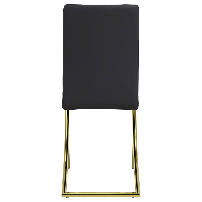 Sillas de comedor (juego de 2) - Negro / Dorado